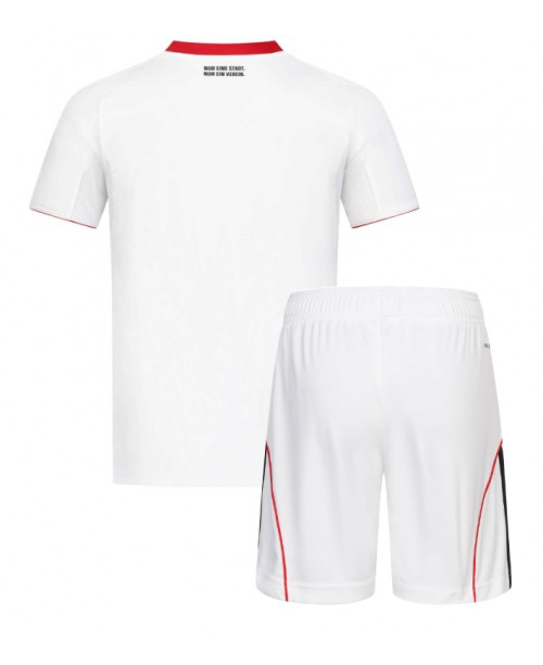 Günstige Eintracht Frankfurt Auswärts Trikotsatzt Kinder 2025-26 Kurzarm (+ Kurze Hosen)